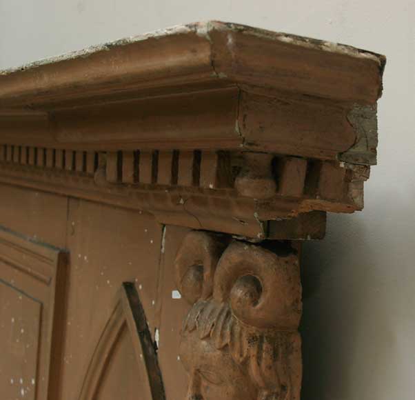 Wooden overmantel, Louis XIII period-4