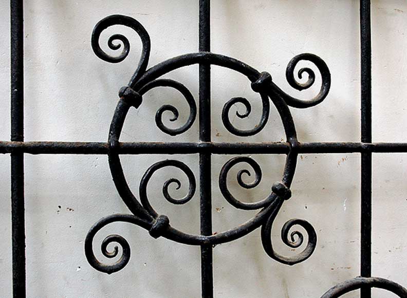 Pair of square wrought iron windows-1