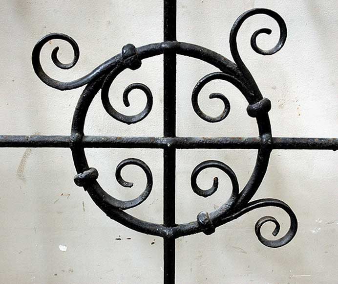 Pair of square wrought iron windows-4