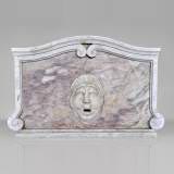 Fountain pediment in Carrara and Fleur de Pecher marbles