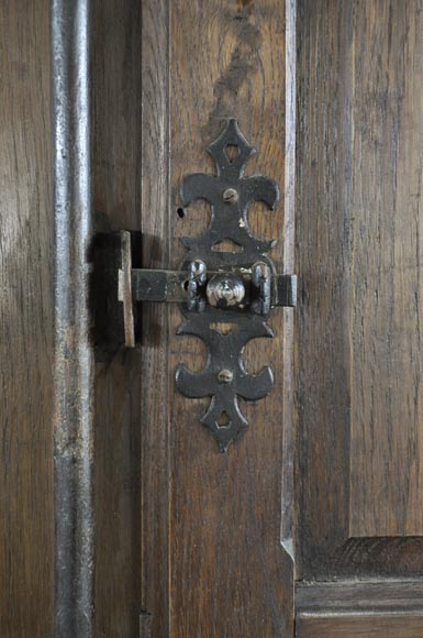 Important pair of doors in oak with flaps-7