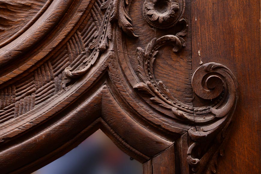 Louis XV style wood overmantel, late 19th century-6