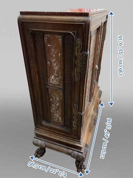 DAÏ NIPPON, Japanese-style cabinet with mother-of-pearl marquetry-12