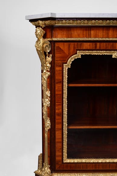 Georges Alphonse MONBRO (attributed to), Pair of low bookcases with bronze espagnolettes -2