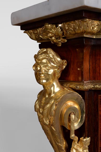 Georges Alphonse MONBRO (attributed to), Pair of low bookcases with bronze espagnolettes -5