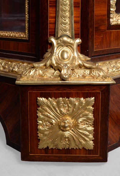 Georges Alphonse MONBRO (attributed to), Pair of low bookcases with bronze espagnolettes -8