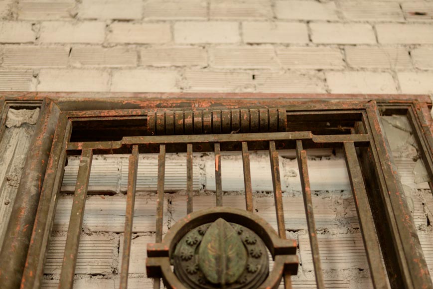 POILLERAT Gilbert - Art Deco pair of doors and window railing, wrought iron and bronze, 1936-7