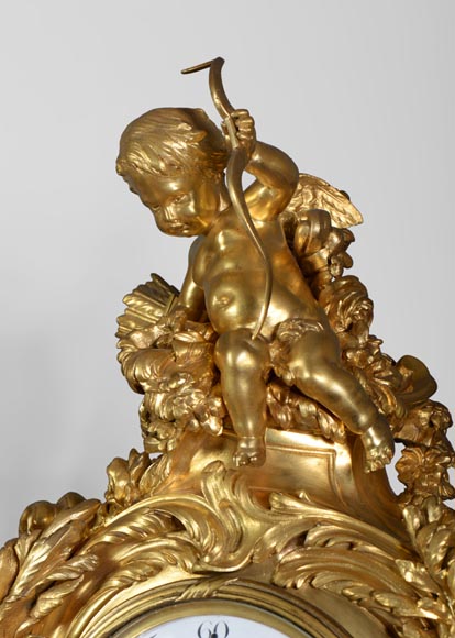 Léon MESSAGÉ (1842-1901) (att. to) - Antique Louis XV style clock-3