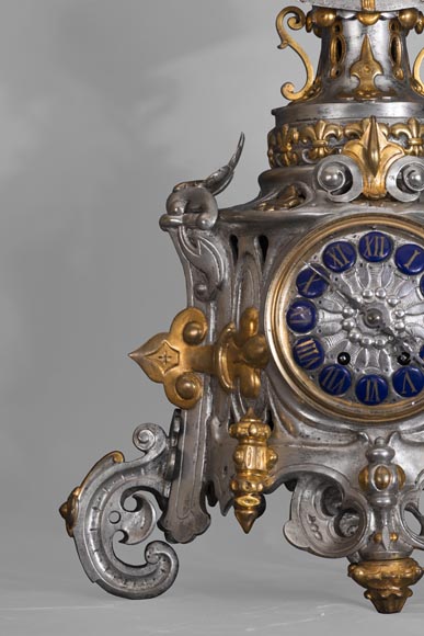 Carlo MAROCHETTI et Louis-Marie MORIS (attributed to), Troubadour-style Clock Set Carlo MAROCHETTI et Louis-Marie MORIS (attributed to), Troubadour-style Clock Set-5