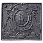 Daphne and Apollo, antique Louis XVI style fireback with a mythological decor