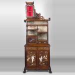 Maison des Bambous Alfred PERRET et Ernest VIBERT (attributed to) - Far Eastern inspired display cabinet