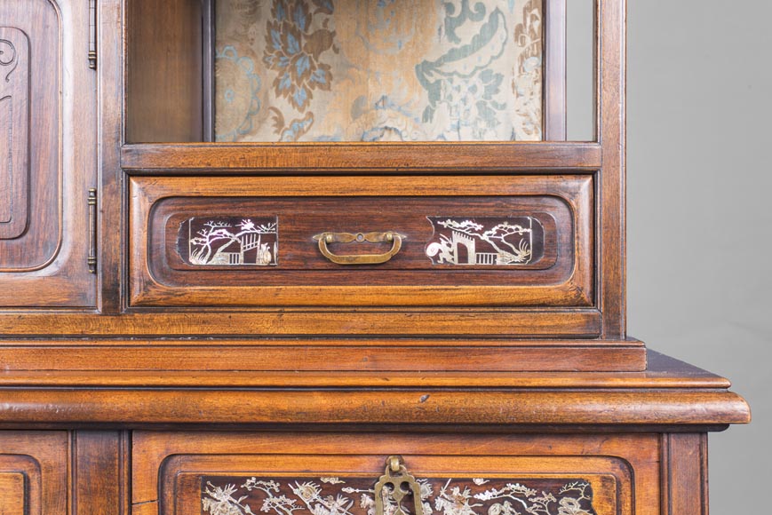 Maison des Bambous Alfred PERRET et Ernest VIBERT (attributed to) - Far Eastern inspired display cabinet-8