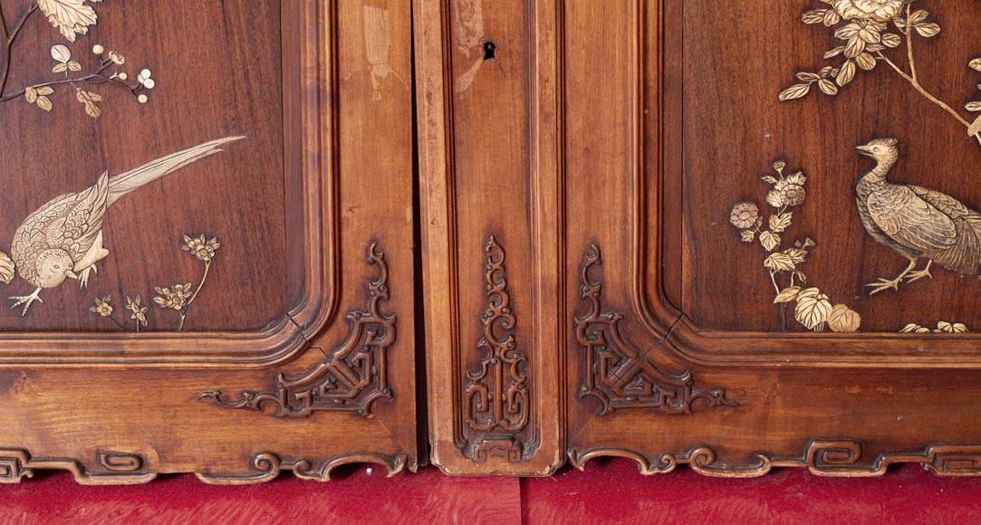 Washbasin cabinet and its mirror in the Far Eastern style-11