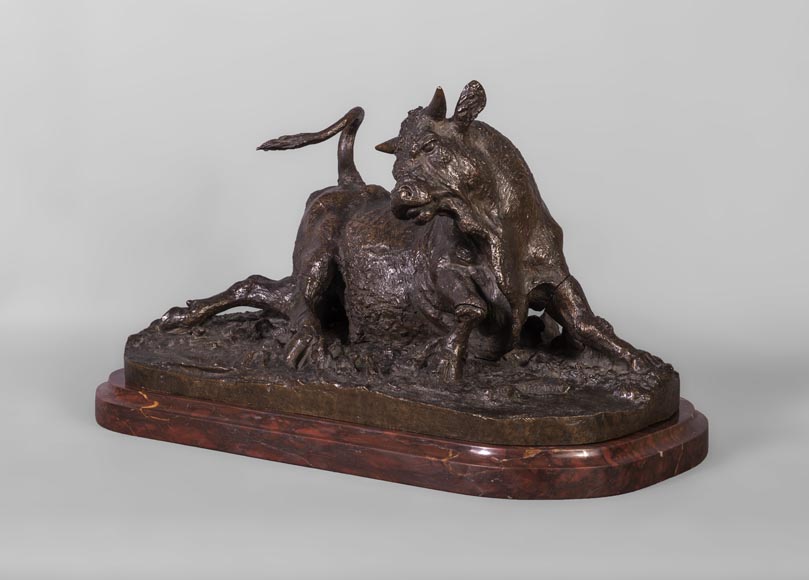 Christophe FRATIN (1801-1864), Taureau à la grenouille (A Bull With a Frog)-2