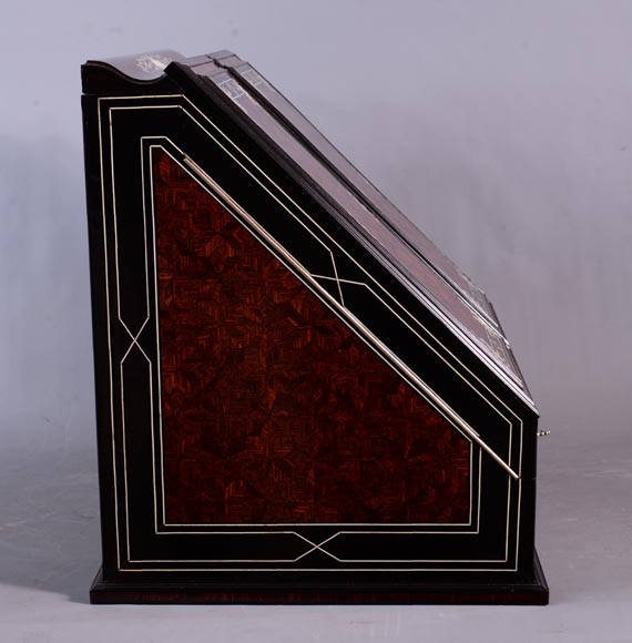 Maison SORMANI, Luxurious writing set in mahogany, ebony and ivory marquetry-5