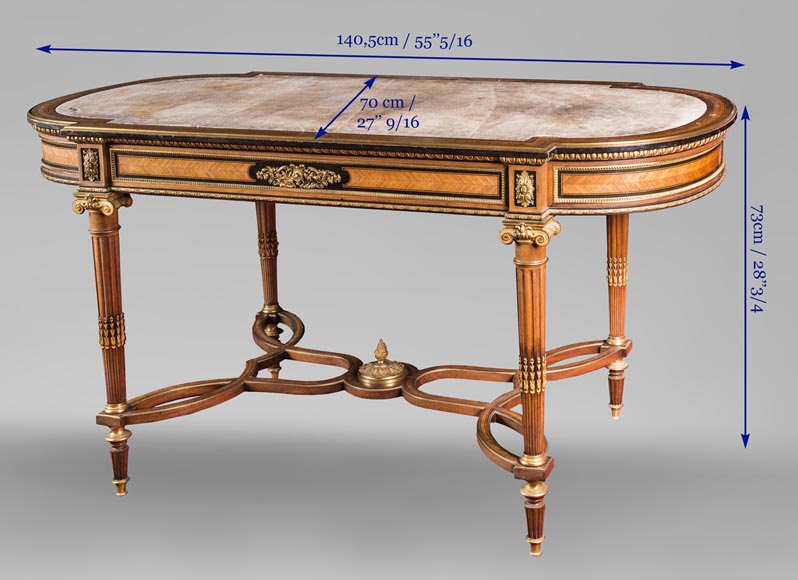 Henri-Auguste FOURDINOIS (1830-1907) - Louis XVI style Bureau plat-9