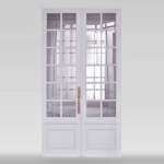 Set of 4 double door with small windows