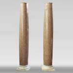 Pair of antique granite columns