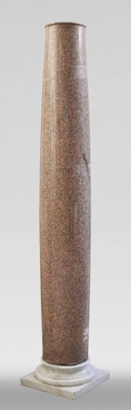 Pair of antique granite columns-1