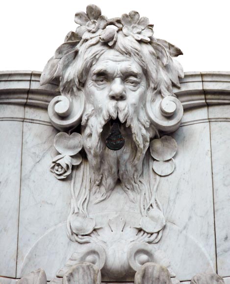 Monumental Garden Fountain in Carrara marble and Statuary marble attributed to Rudolf Weyr, Vienna, late 19th century-10