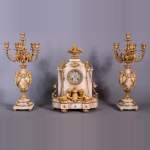 Napoleon III set clock in gilt bronze and onyx, circa 1860