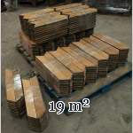 Lot of about 19 m2 of antique Point de Hongrie oak parquet flooring