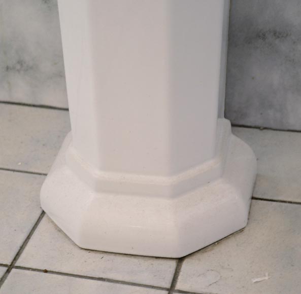 Earthenware washbasin on column -6