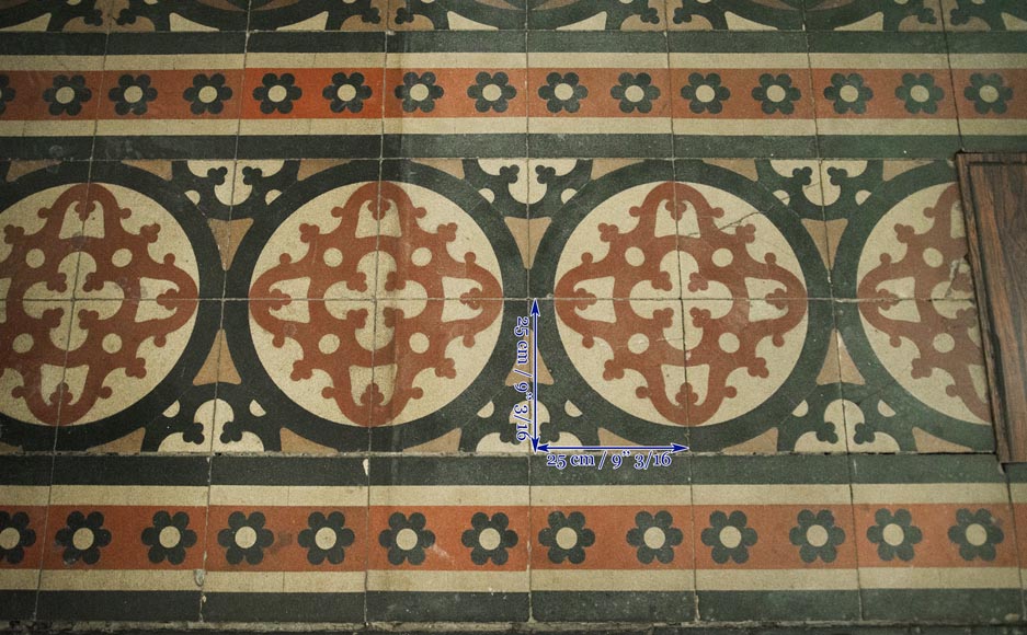 Old cement tile floor-4