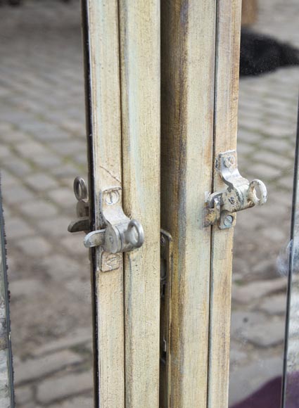 Pair of double-sided wrought iron doors and mirror back-14