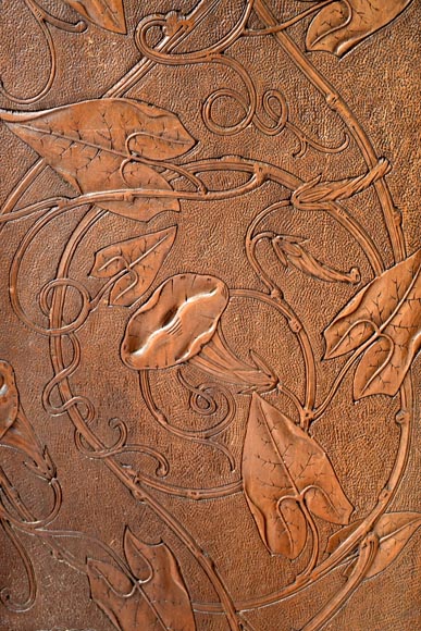 TAHAN (attributed to) — Large carved walnut armoire with mirror and naturalist decoration TAHAN (attributed to) — Large carved walnut armoire with mirror and naturalist decoration-13