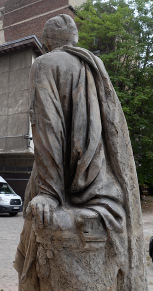 French School, Impressive stone sculpture of a feminine allegory, End of the 18th century-10