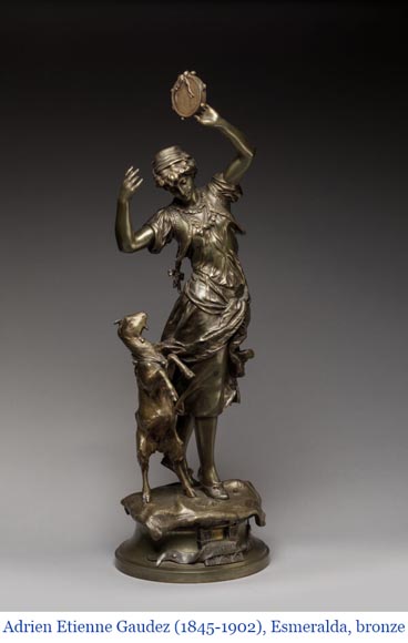 Louis-Robert Carrier-Belleuse (1848–1913), Nymph with a Goat, Carrara marble-7