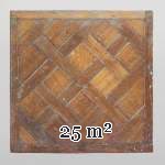 Lot of 25 m2 of 18th century Versailles oak parquet flooring