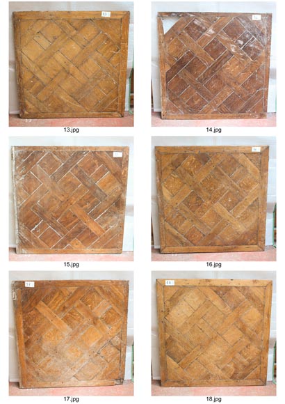 Lot of 25 m2 of 18th century Versailles oak parquet flooring-13