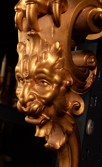 Eugène Piat (attr. to), Gilt-bronze wall light -6