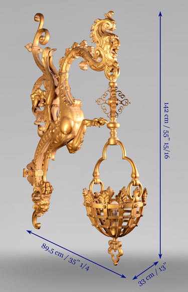 Eugène Piat (attr. to), Gilt-bronze wall light -9