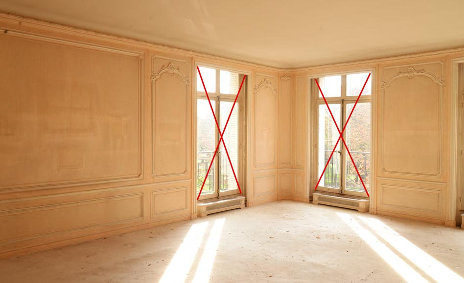 Two Louis XV style paneled rooms, end of the 19th century-11