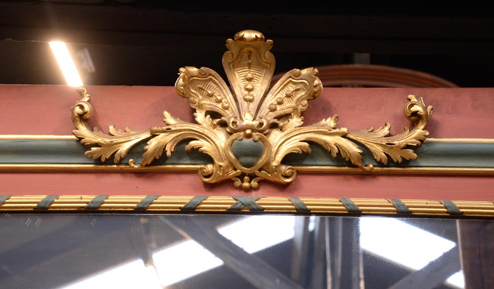 Stucco and wood overmantel Napoleon III, second half of the 19th century-1