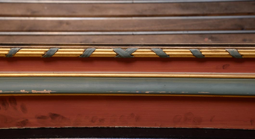 Stucco and wood overmantel Napoleon III, second half of the 19th century-4