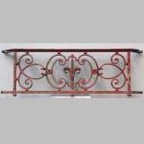 Single 18th century iron balcony railing.