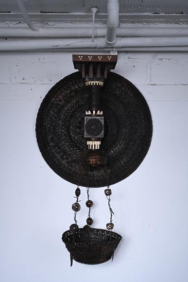 Carlo BUGATTI, Pair of Moorish style wall console sconces, circa 1888-1