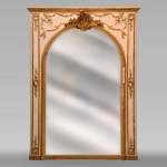 Louis XV style trumeau with gilt rococo decor