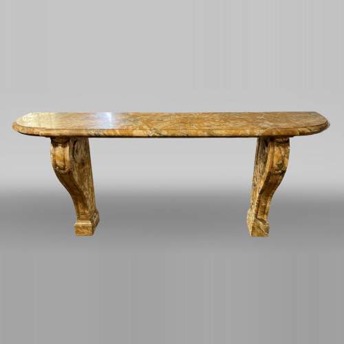 Siena Yellow marble console table with console legs