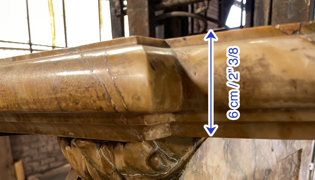 Siena Yellow marble console table with console legs-6