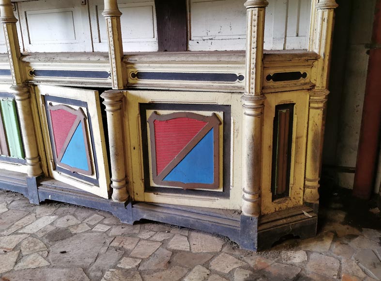 Pair of neo-gothic store display furniture, circa 1870-5