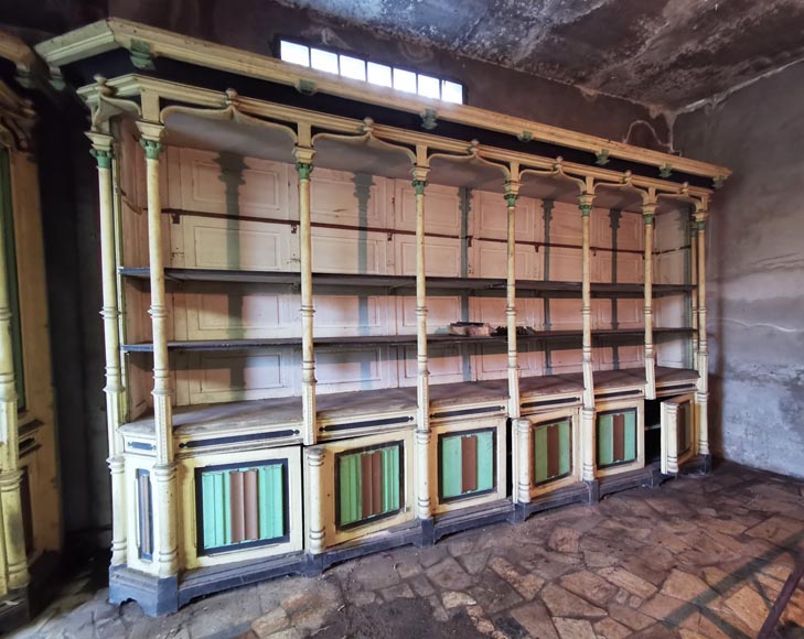 Pair of neo-gothic store display furniture, circa 1870-7