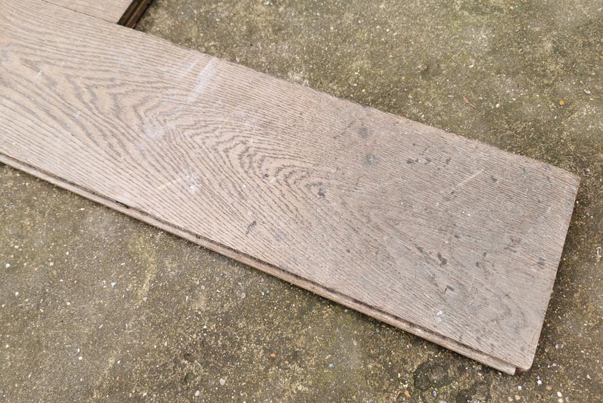 Lot of 24m² linear oak parquet flooring-6