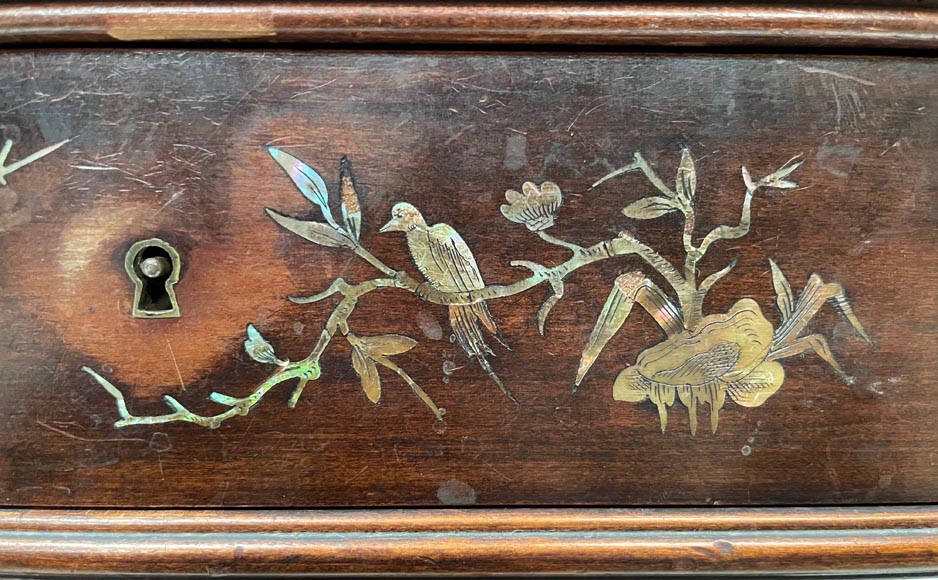 Gabriel VIARDOT, Japanese display case with chimera feet and mother-of-pearl decoration-11