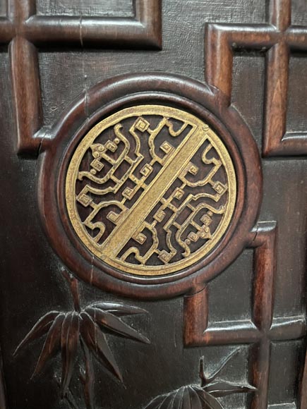 Gabriel VIARDOT, Shelving unit with dragon decoration and mother of pearl marquetry, circa 1880-1890-20