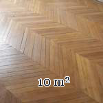 Lot of 10 m² of antique Point de Hongrie oak parquet flooring